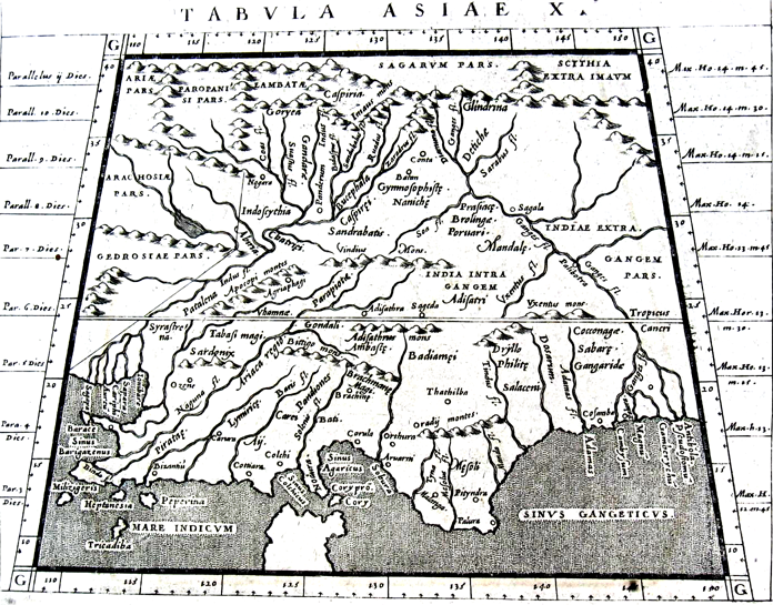 Ptolemy's 10th map of Asia